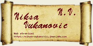 Nikša Vukanović vizit kartica